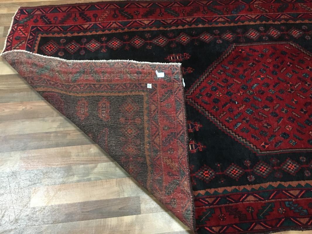Handmade Vintage Persian Hamadan Oriental Runner Rug 4'9 x 10'4