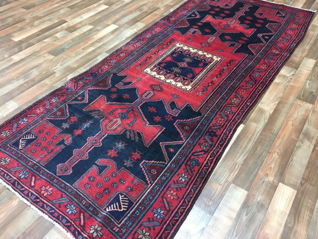 Vintage Handmade Persian Hamadan Oriental Area Rug 4' x 7'10