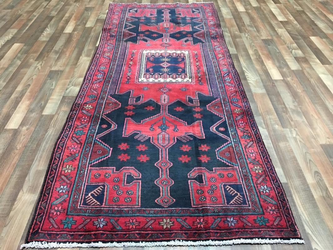 Vintage Handmade Persian Hamadan Oriental Area Rug 4' x 7'10