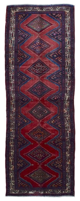 Vintage Handmade Persian Hamadan Oriental Runner Rug 3'3 x 9'8