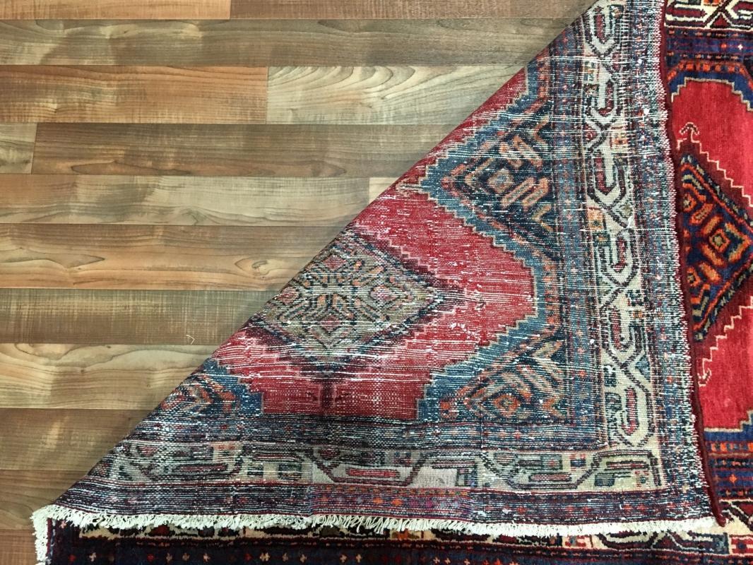 Vintage Handmade Persian Hamadan Oriental Runner Rug 3'3 x 9'8