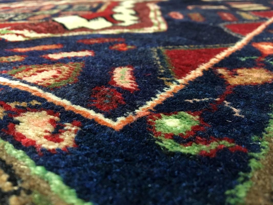 Handmade Vintage Persian Hamadan Red Oriental Wool Runner 2'11 x 9'10