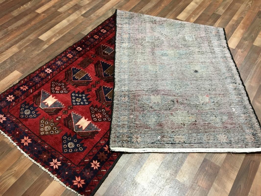 Handmade Vintage Persian Hamadan Red Oriental Runner 3'1 x 9'8