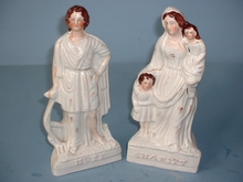 2 OFF RELIGIOUS FIGURES TITLED HOPE AND CHARITY