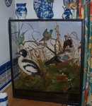 TXIDERMY TWO DUCKS AND PAIR KINGFISHERS