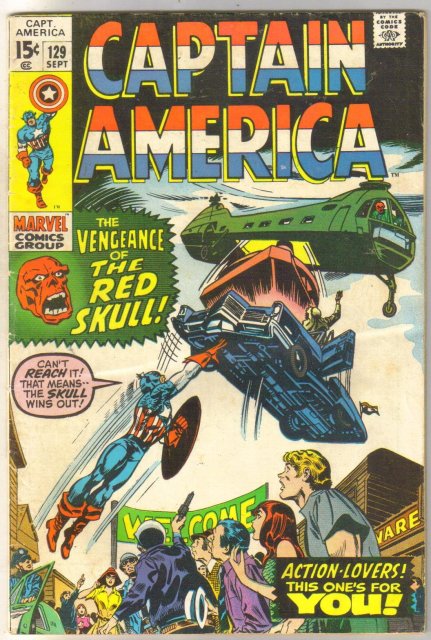 Captain America #129 comic book very good 4.0