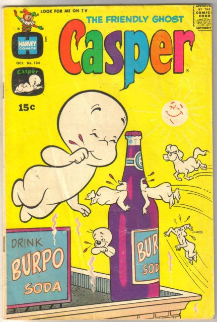 The Friendly Ghost Casper #134 comic book very good 4.0