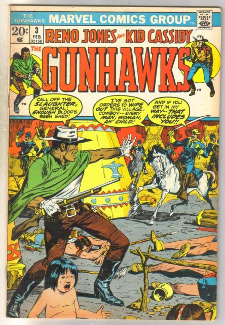 Reno Jones and Kid Cassidy Gunhawks #3 comic book very good/fine 5.0