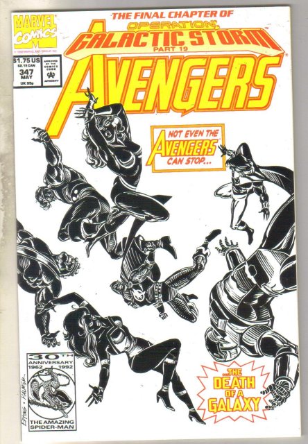 Avengers #347 comic book near mint 9.4