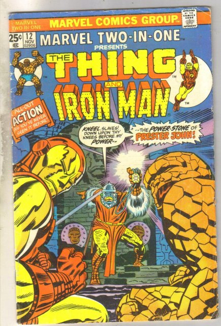 Marvel Two-In-One #12 comic book very good 4.0