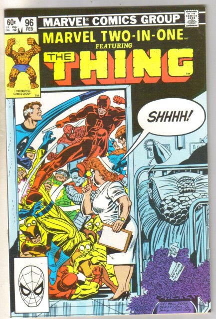 Marvel Two-In-One #96 X-men cameo comic book near mint 9.4