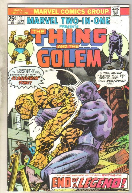 Marvel Two-In-One #11 Golem comic book near mint 9.4