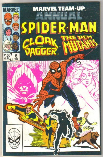 Marvel Team-Up Annual #6 Cloak and Dagger and New Mutants comic book fine 6.0