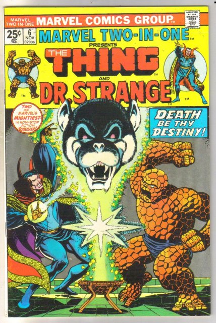 Marvel Two-In-One #6 Dr. Strange comic book very fine 8.0