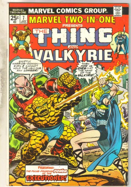 Marvel Two-In-One #7 Valkyrie comic book very fine 8.0