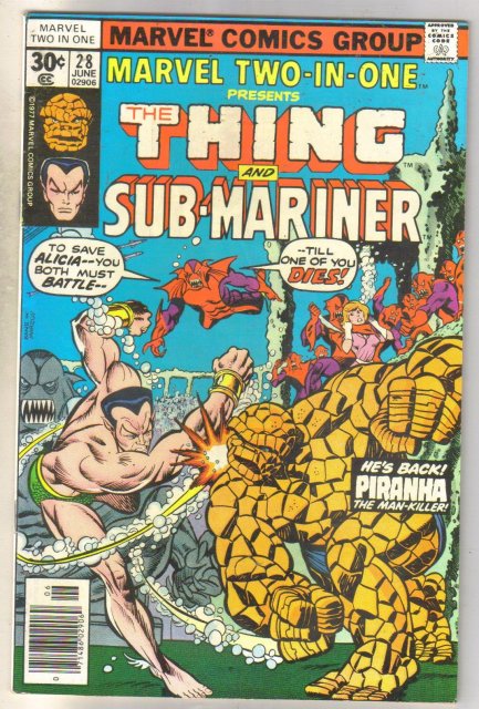 Marvel Two-In-One #28 Sub-Mariner comic book near mint 9.4