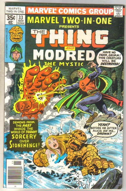 Marvel Two-In-One #33 Modred comic book near mint 9.4