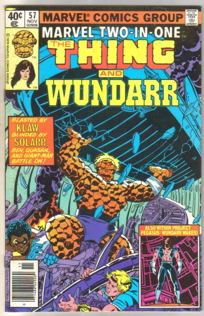 Marvel Two-In-One #57 Wundarr comic book very fine 8.0