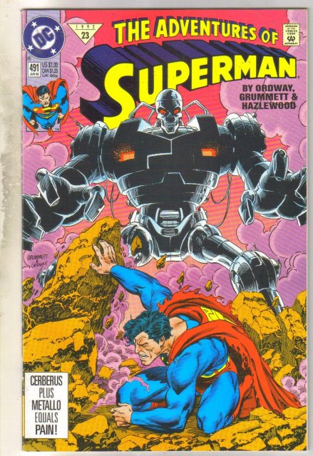 Adventures of Superman #491 comic book near mint 9.4