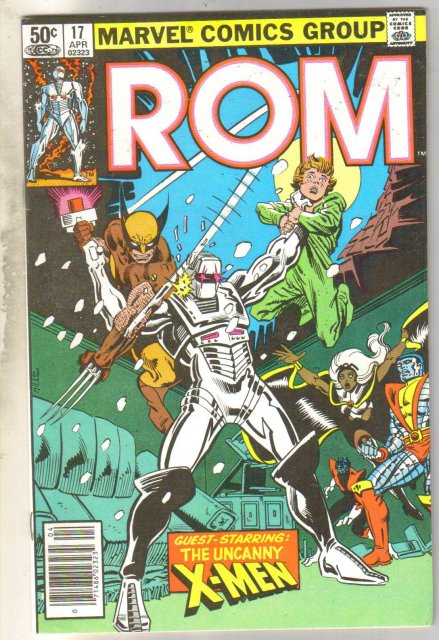 Rom #17 with X-men comic book near mint 9.4