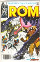 Rom #18 with X-men comic book near mint 9.4