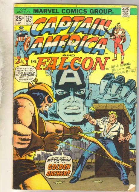 Captain America #179 comic book very good 4.0