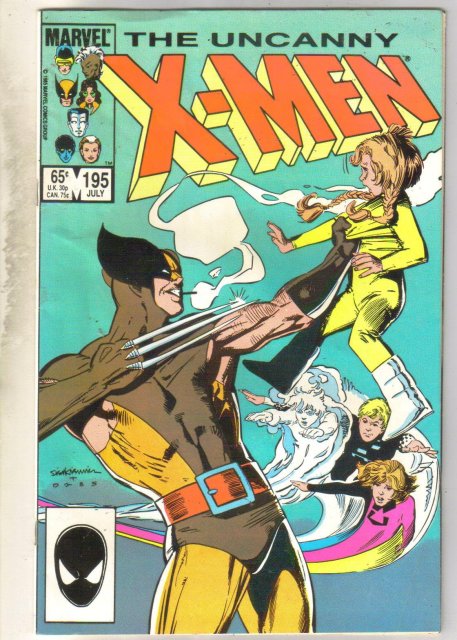 Uncanny X-men #195 comic book very good 4.0