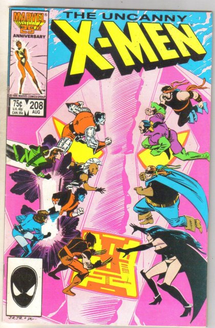 Uncanny X-men #208 comic book fine 6.0