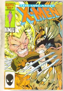 Uncanny X-men #213 comic book very fine 8.0