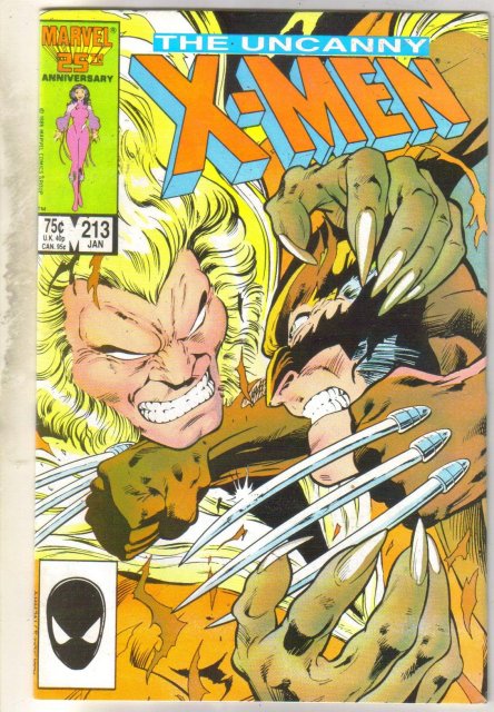 Uncanny X-men #213 comic book very fine 8.0