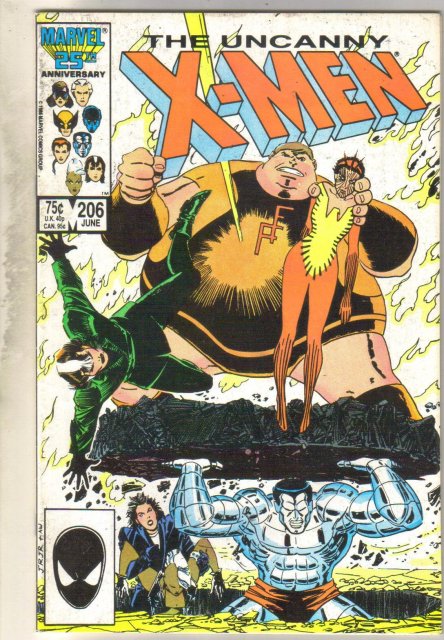 Uncanny X-men #206 comic book fine/very fine 7.0