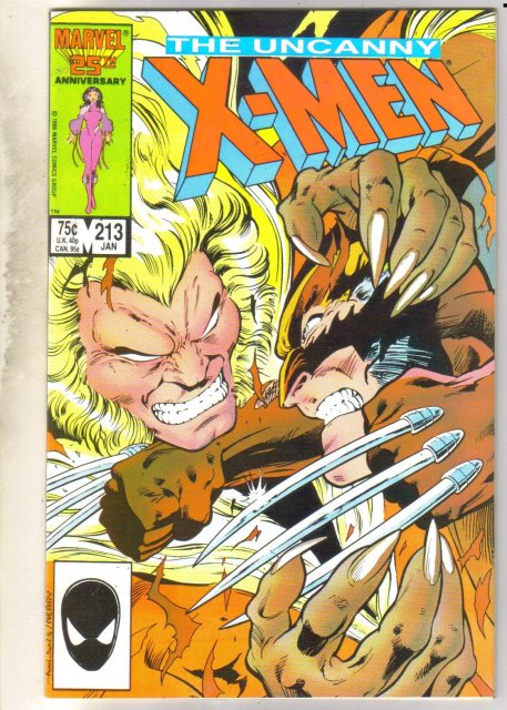Uncanny X-men #213 comic book near mint 9.4