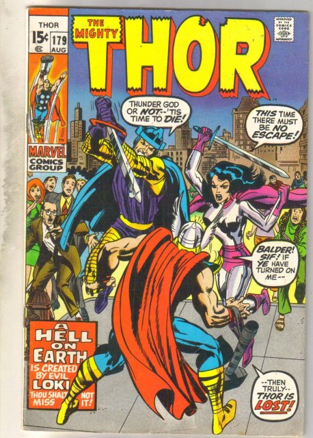 Mighty Thor #179 comic book very good/fine 5.0