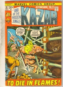 Astonishing Tales #10 (Kazar) comic book very good 4.0