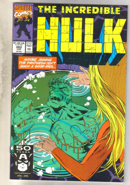 Incredible Hulk #382 comic book near mint 9.4