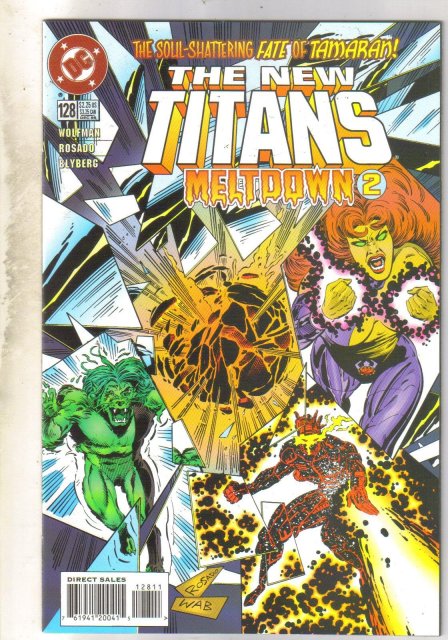 New Titans #128 comic book near mint 9.4