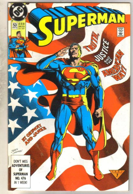 Superman #53 comic book near mint 9.4