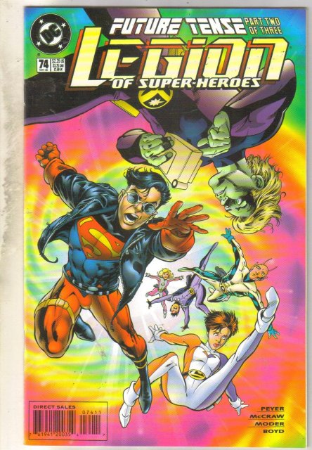 Legion of Super-Heroes #74 comic book near mint 9.4