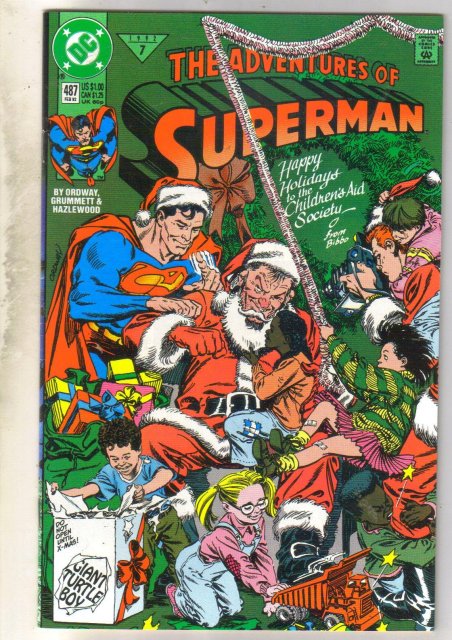 Adventures of Superman #487 comic book near mint 9.4