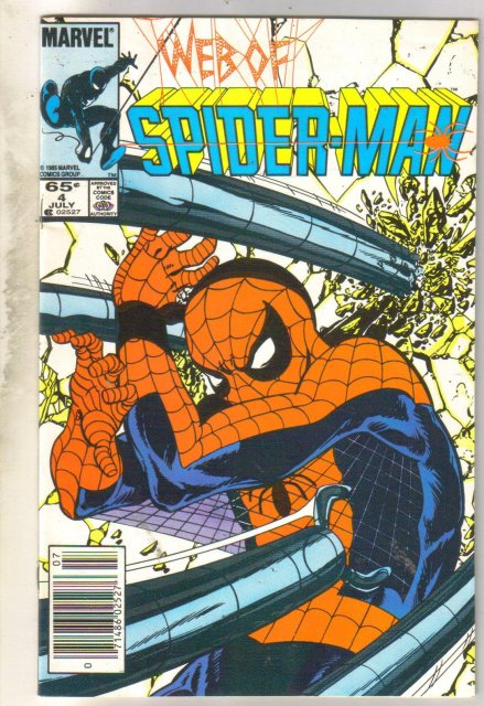 Web of Spider-man #4 comic book near mint 9.4