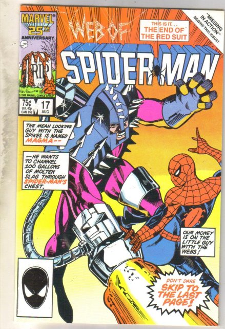 Web of Spider-man #17 comic book near mint 9.4
