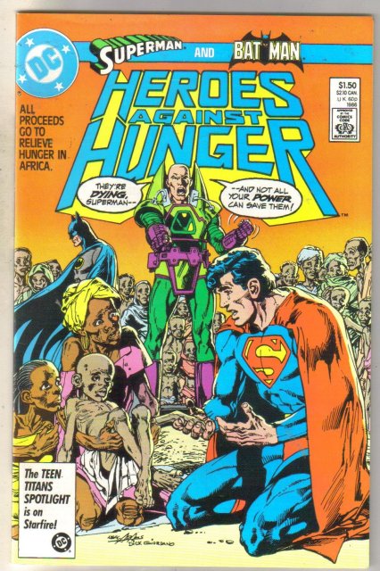 Heroes Against Hunger comic book near mint 9.4