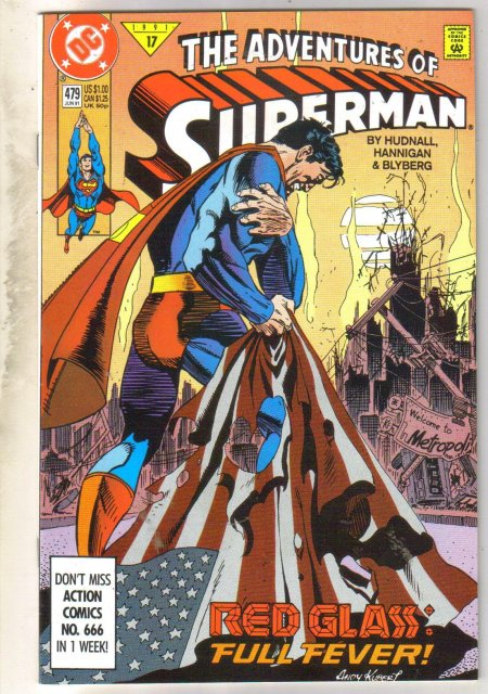 Adventures of Superman #479 comic book near mint 9.4