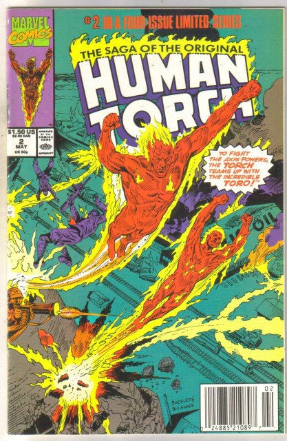 The Saga of the Original Human Torch #2 comic book near mint 9.4