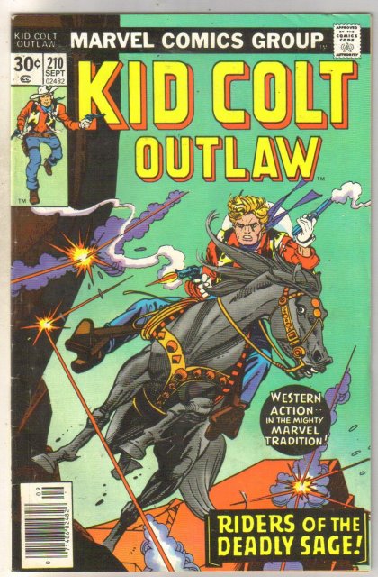 Kid Colt Outlaw #210 comic book very good/fine 5.0