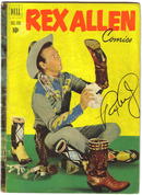 Rex Allen #3 comic book vg autographed
