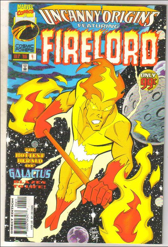 Uncanny Origins #4 featuring Firelord comic book very fine 8.0