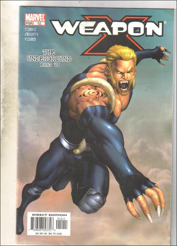 Weapon X #12 comic book very good 4.0