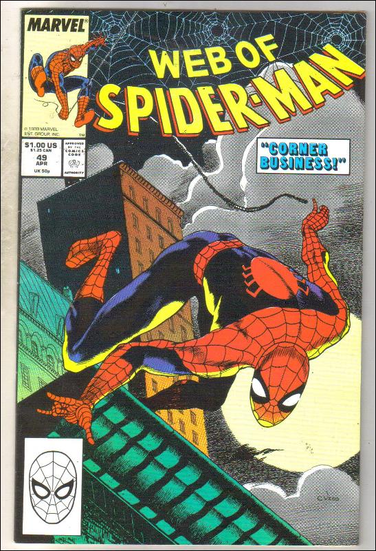 Web of Spider-man #49 comic book near mint 9.4
