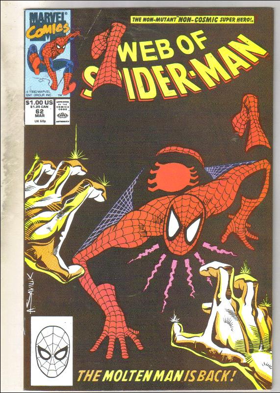 Web of Spider-man #62 comic book near mint 9.4